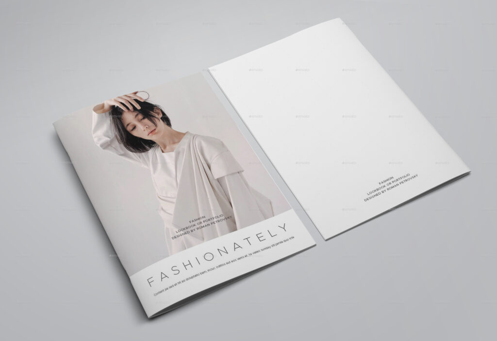 Mẫu thiết kế catalogue thời trang ấn tượng với gam màu trắng sáng thời thượng