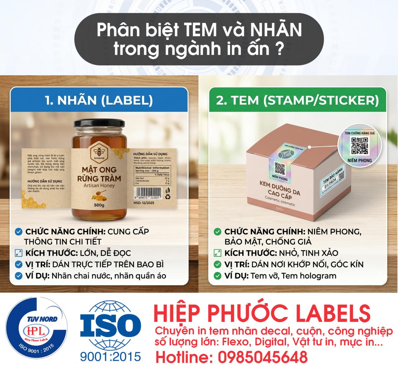 Phân biệt Tem và Nhãn sản phẩm trong ngành in ấn