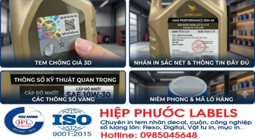 Phân biệt chính hãng và giả dầu nhớt xe máy, oto qua tem và nhãn trên chai